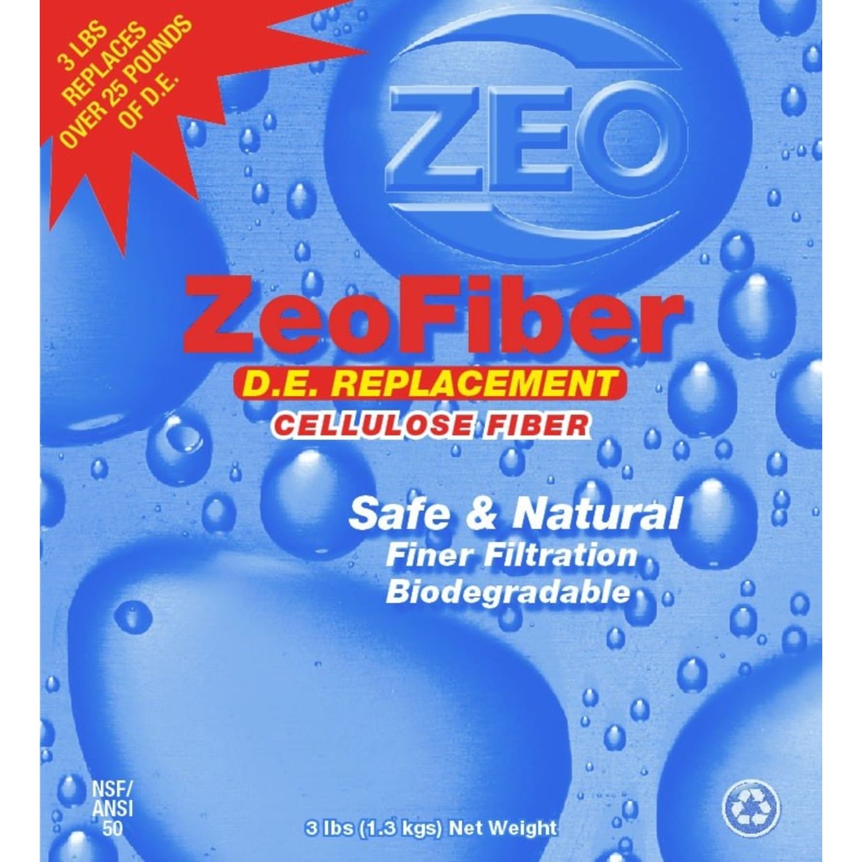 ZeoFiber Cellulose DE Replacement - 3 lbs