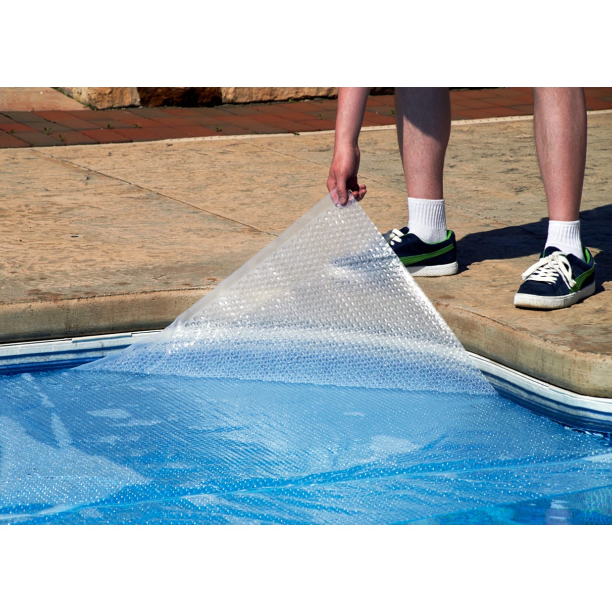 12' x 24' Rectangular Clear Supreme Solar Cover, 12 Mil