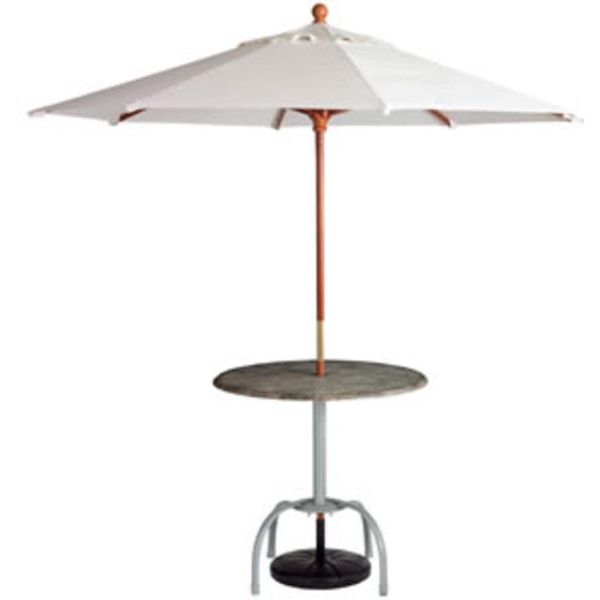 Bar Height Aluminum Tulip Table Base, Silver Gray MPQ 2