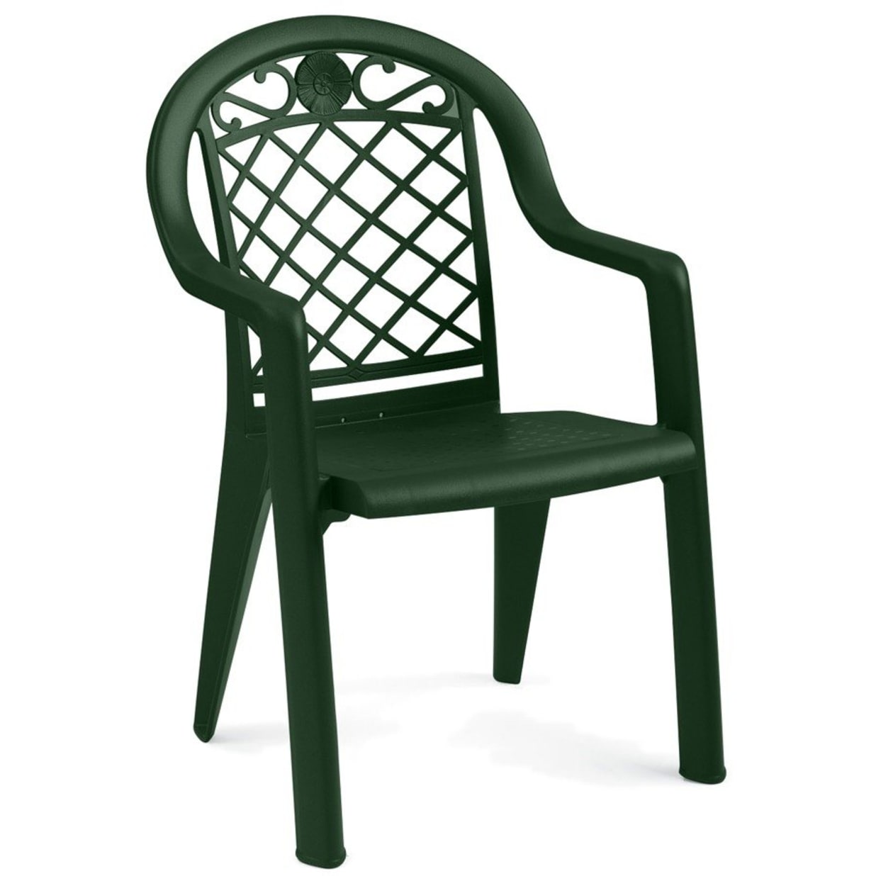 Savannah Highback Stacking Armchair - Metal Green - Case of 20