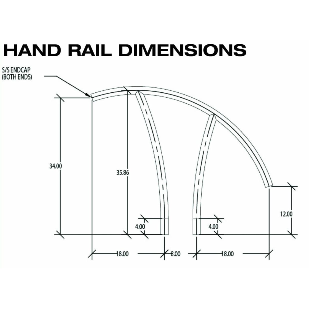 Artisan Hand Rail Marine Grade (Single)