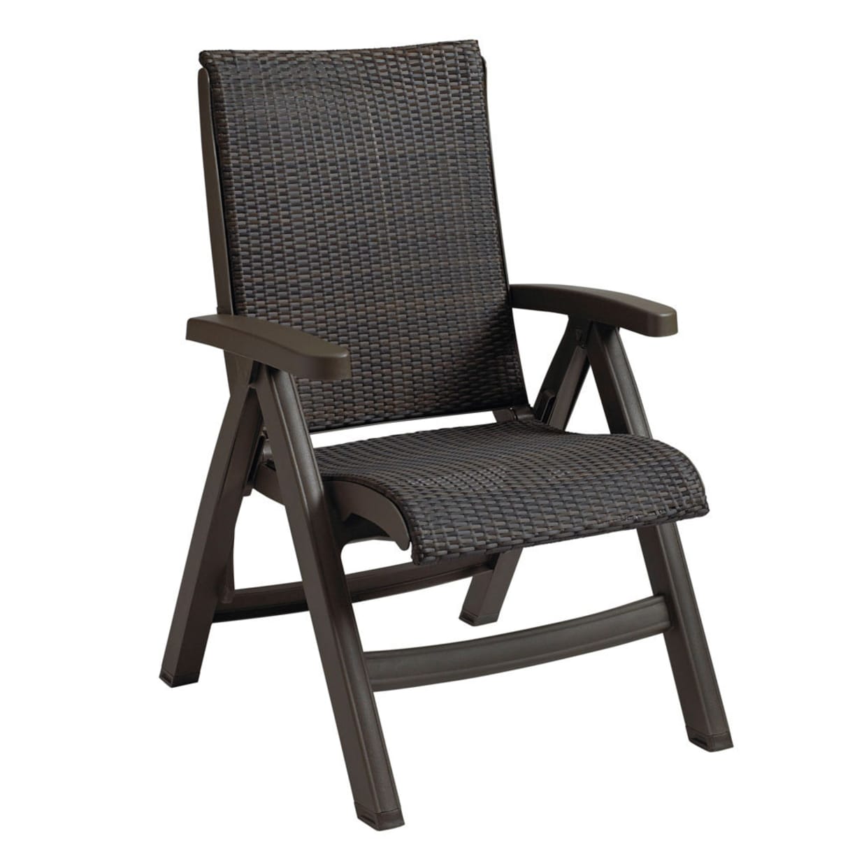 Java Wicker Resin Folding Chair, Espresso Wicker on Bronze Mist Frame (MPQ 2) 