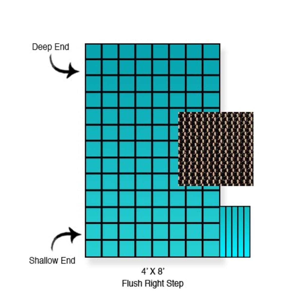 16' x 36' King99 Mesh, Right Step Safety Cover, Tan, 20 Yr. Warranty