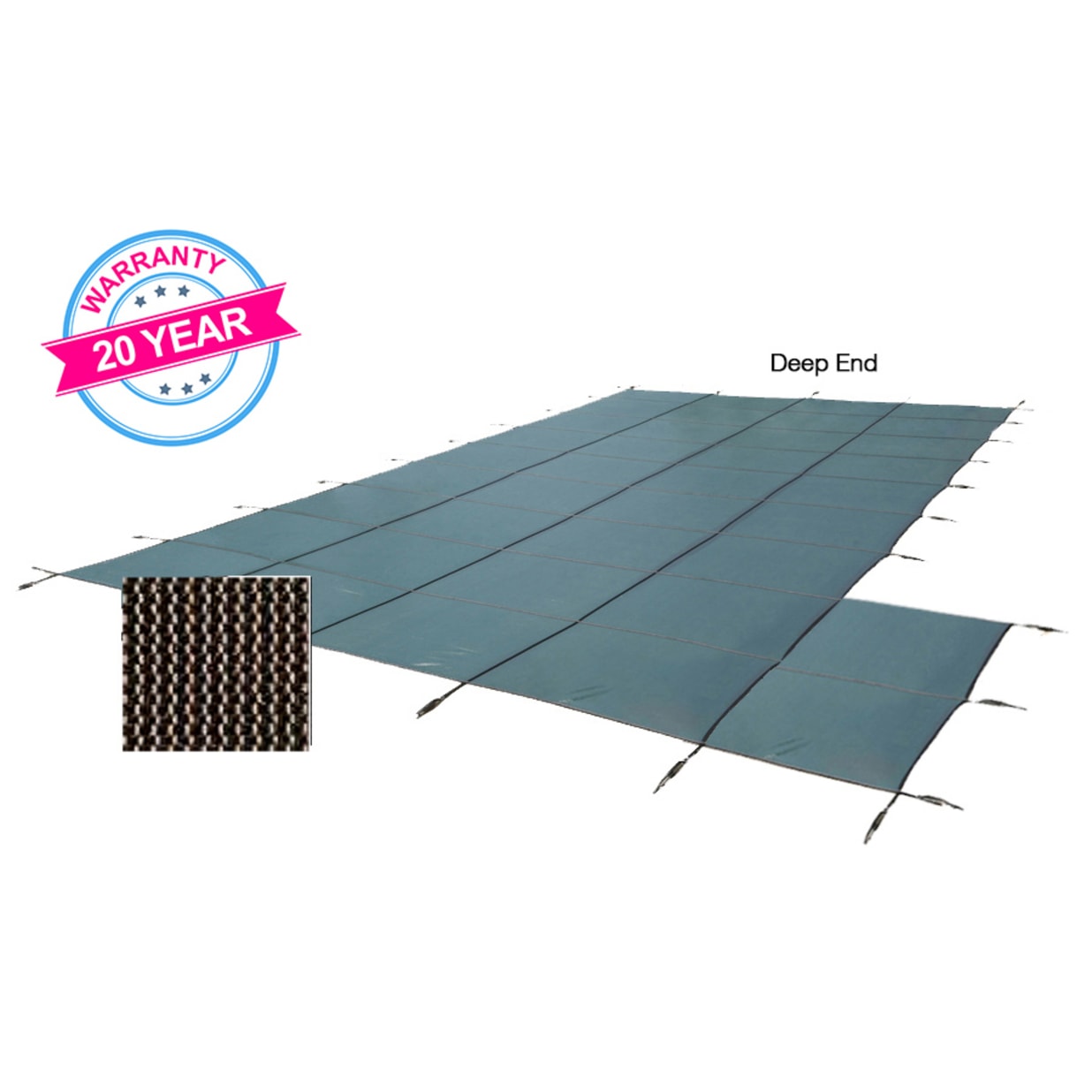 20' x 40' King99 Mesh, Right Step Safety Cover, Tan, 20 Yr. Warranty