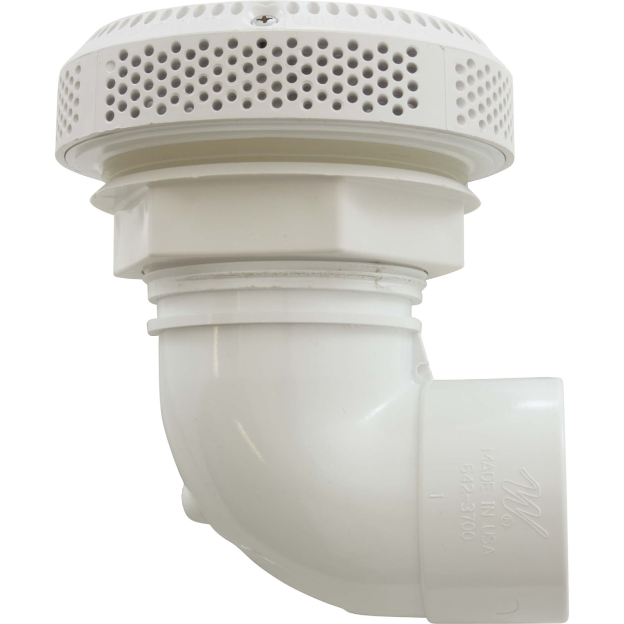 2" 90 Degree Super Hi-Flo Suction Fitting, White