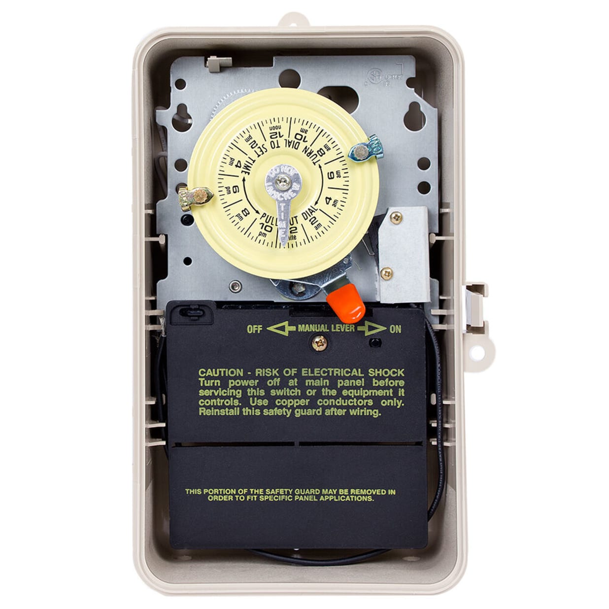 24-Hour DPST Mechanical Time Switch with Heater Protection 208-277V