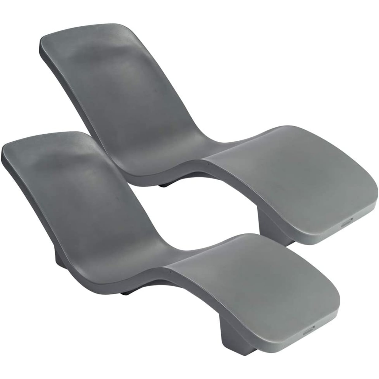R-Series Pool Lounger, 2-Pack, Gray