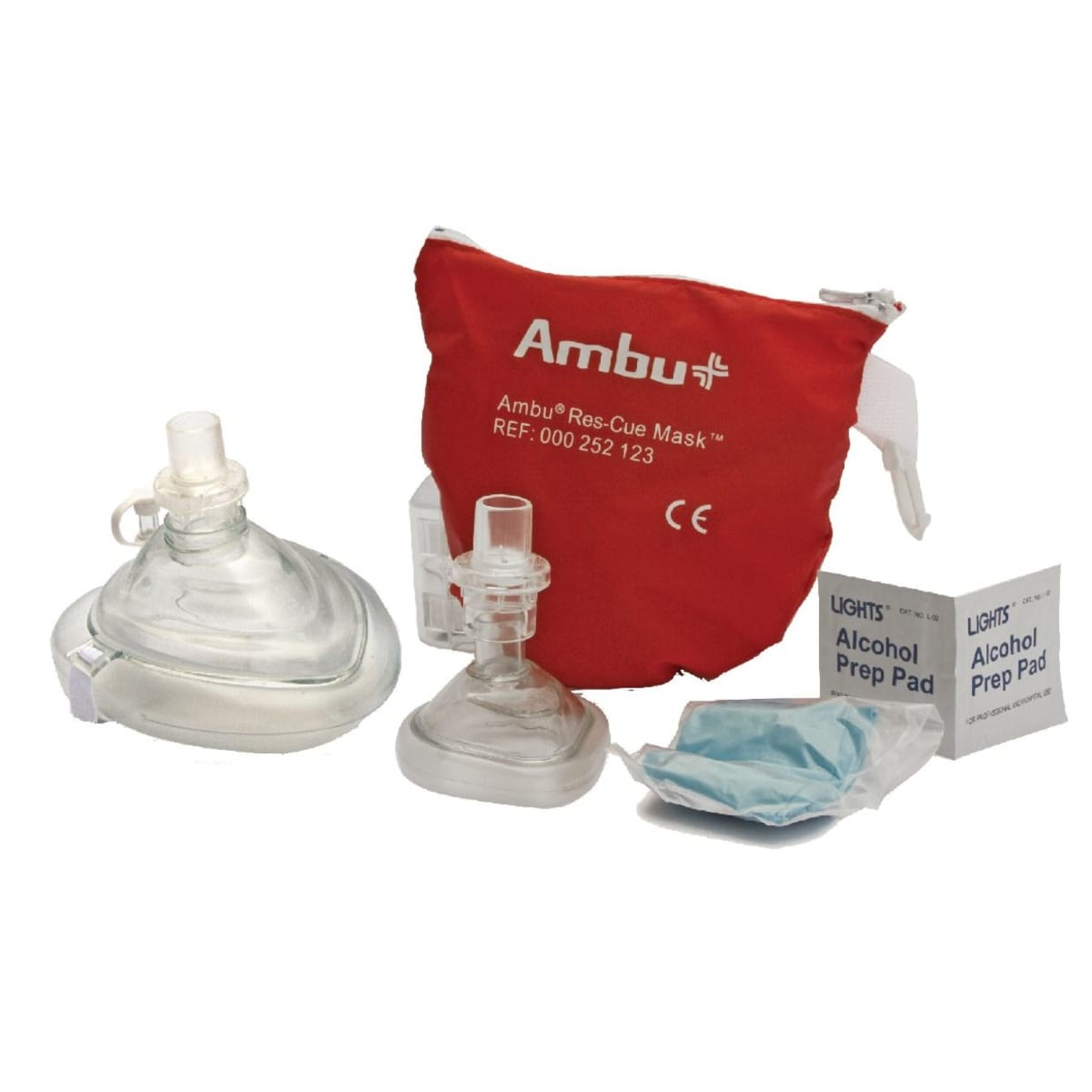 AMBU CPR Mask Combo Adult & Child In Soft Pouch Case