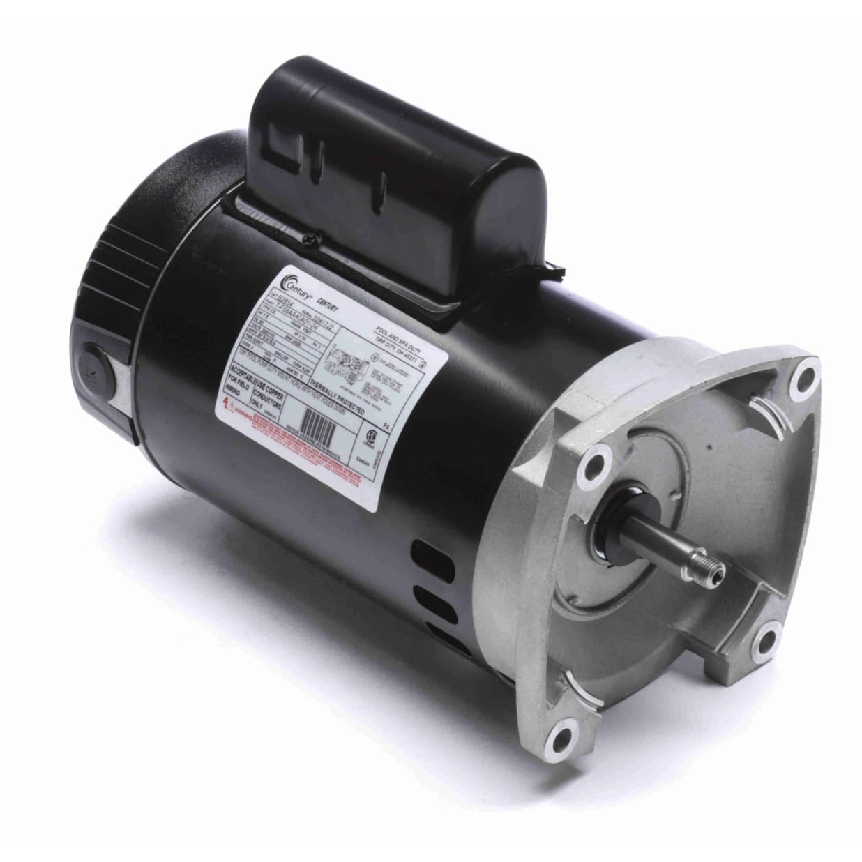1-1/2 HP, 3450 RPM, 8.0/16.0 Amps, 1.1 Service Factor, 56Y Frame, PSC, ODP Enclosure, Square Flange Pool Pump Motor