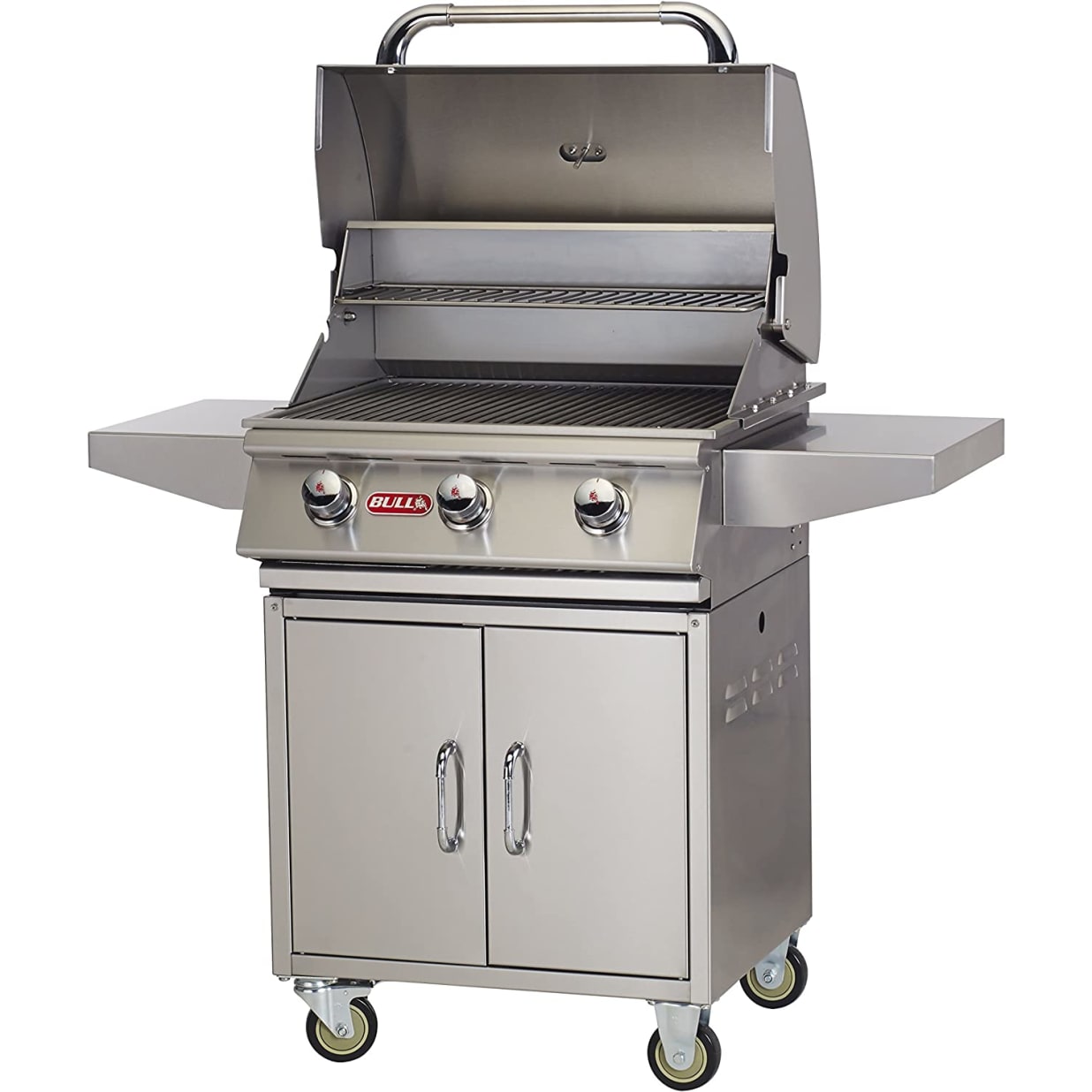Steer 24-Inch 3-Burner 304 Grade 16 Gauge Stainless Steel Premium Propane Gas Grill with Cart