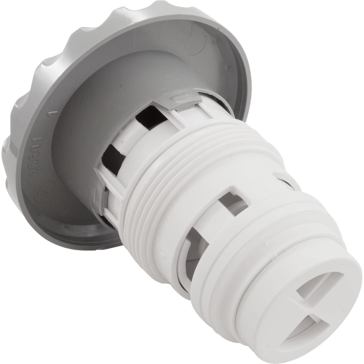 3.5" Gray Scalloped Gunite/Fiberglass Twin Spin Jet Internal Fitting