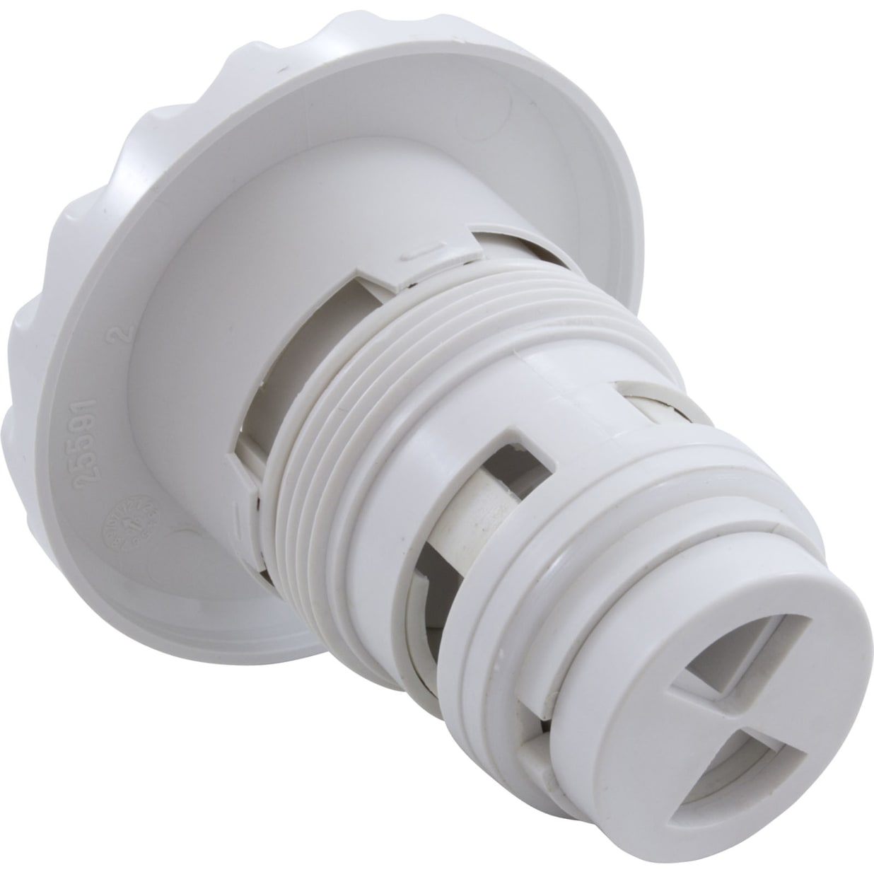 Spa Master Scalloped Directional Jet Internal with 3.5" Flange, White
