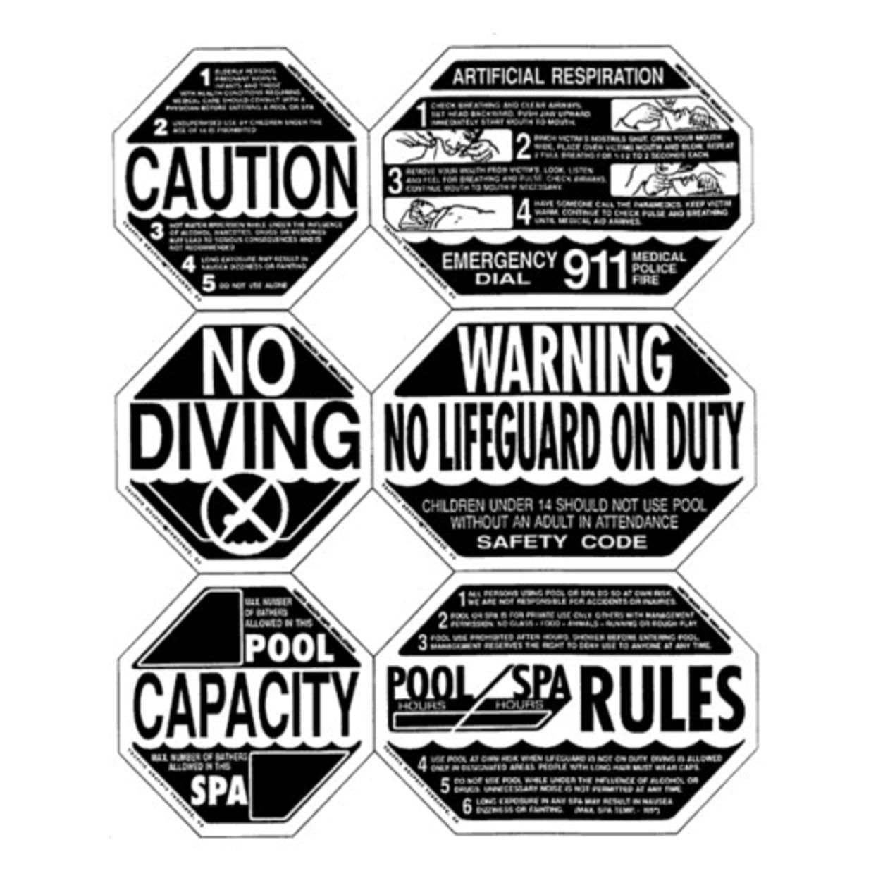 18 x 24" No Diving Allowed Pool Sign
