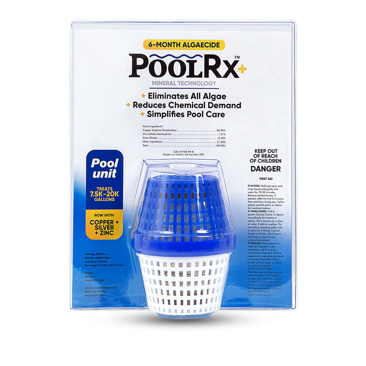 +Plus Blue/White (with silver) 7.5K-20K Gallon Pools
