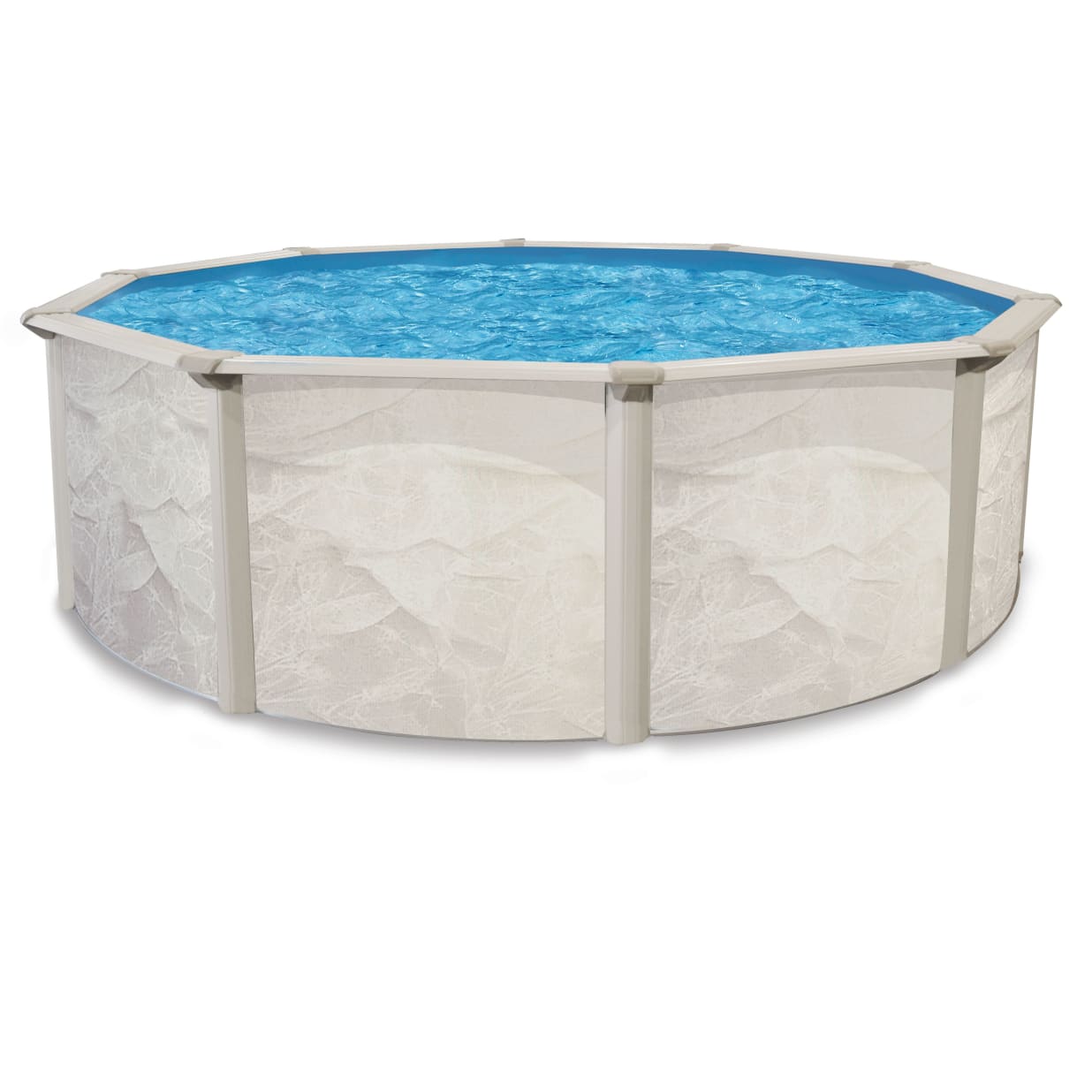 18' Round Essex Above Ground Pool Package, 52" Wall, Blue Overlap Liner, 16" Sand Filter System, 3/4 HP Pump, A-Frame Ladder, and Skimmer - Complete Package