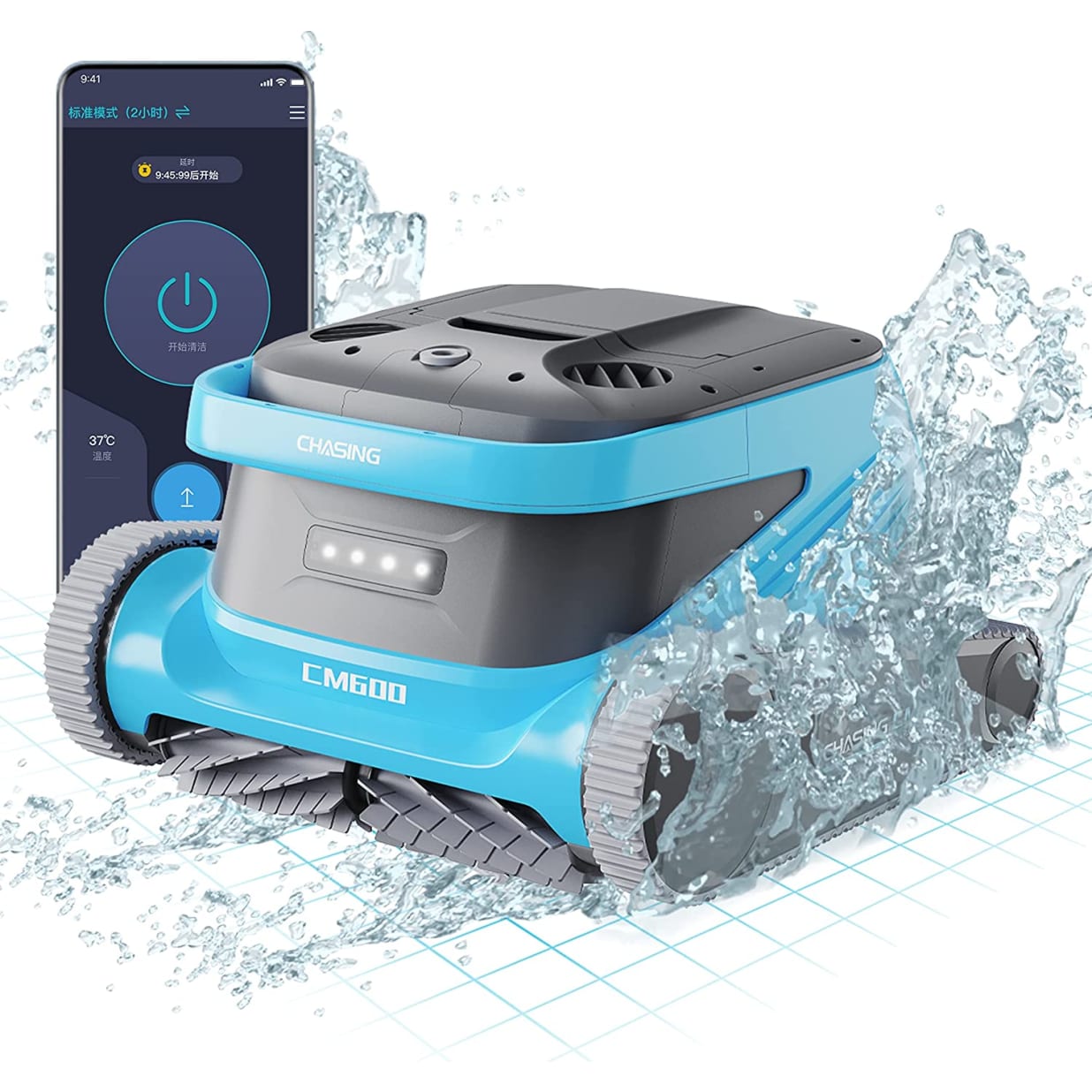 Chasing CM600 Robotic Pool Cleaner with Double Active Brush ...