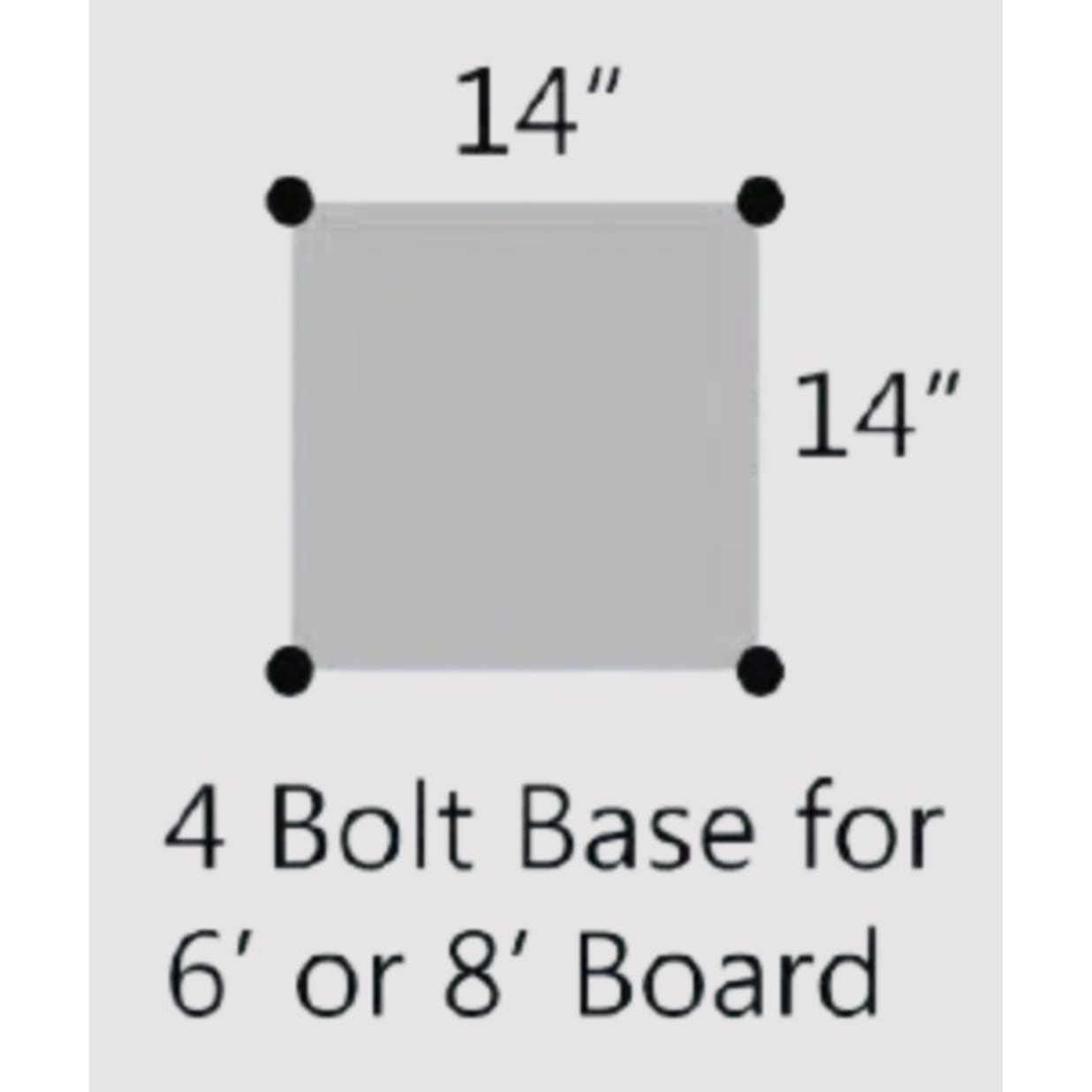 6' GX Diving Board with 4 Bolt Salt Friendly Spring Base, Jig and Hardware - Grey