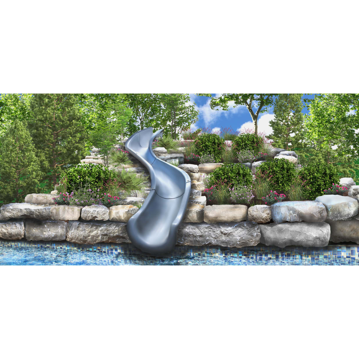 SW17 Pool Slide, Sand - Left Turn