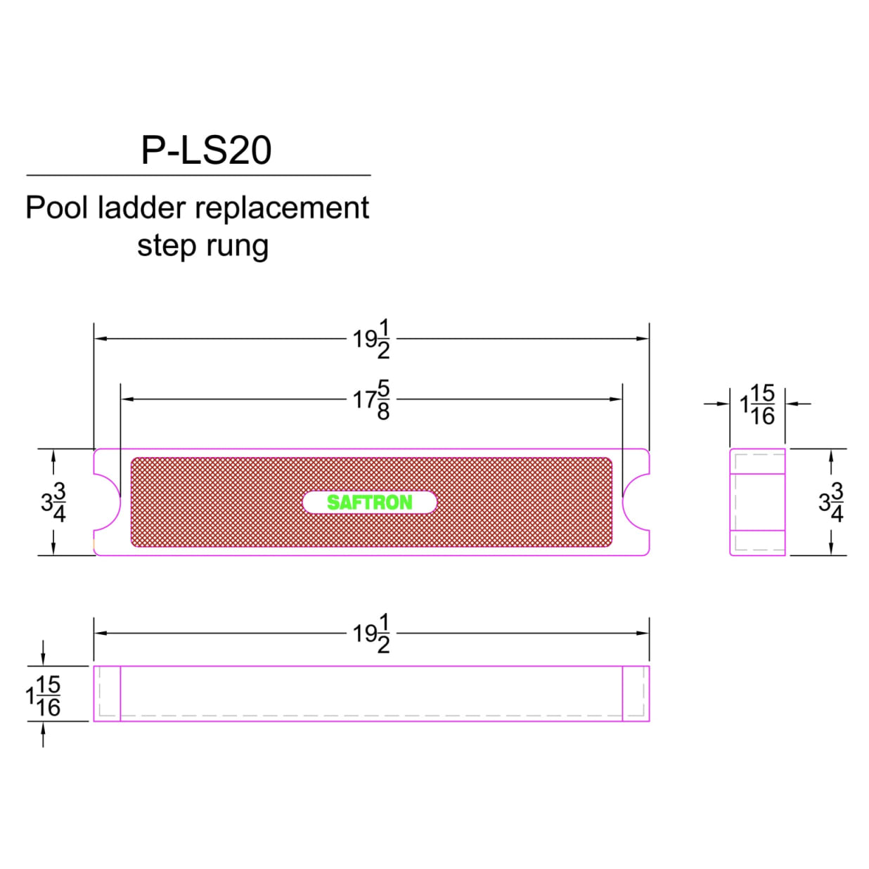 3 Step Pool Ladder Refurbishing Step Kit, White