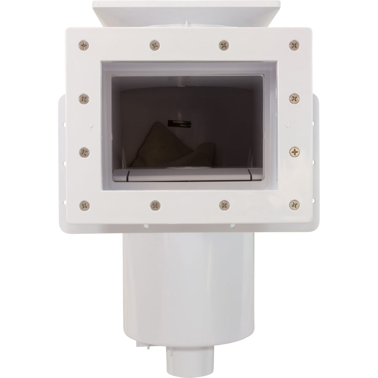 Auto-Skim Skimmer for Vinyl/Fiberglass Pools, 1.5" FPT, Square Lid, White