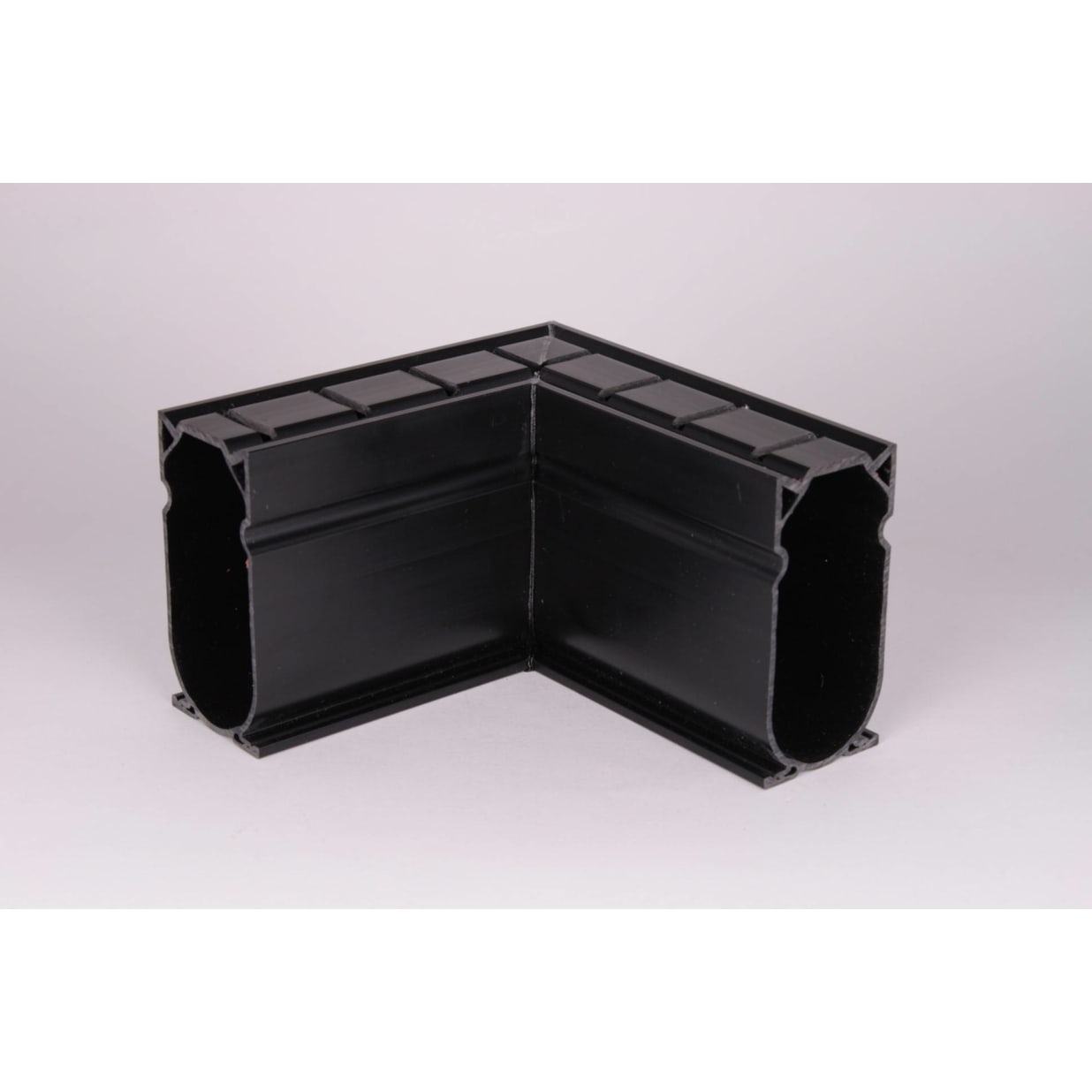Stegmeier Cd9B Pvc Deck Channel Drain 90-Degree Fitting, Black