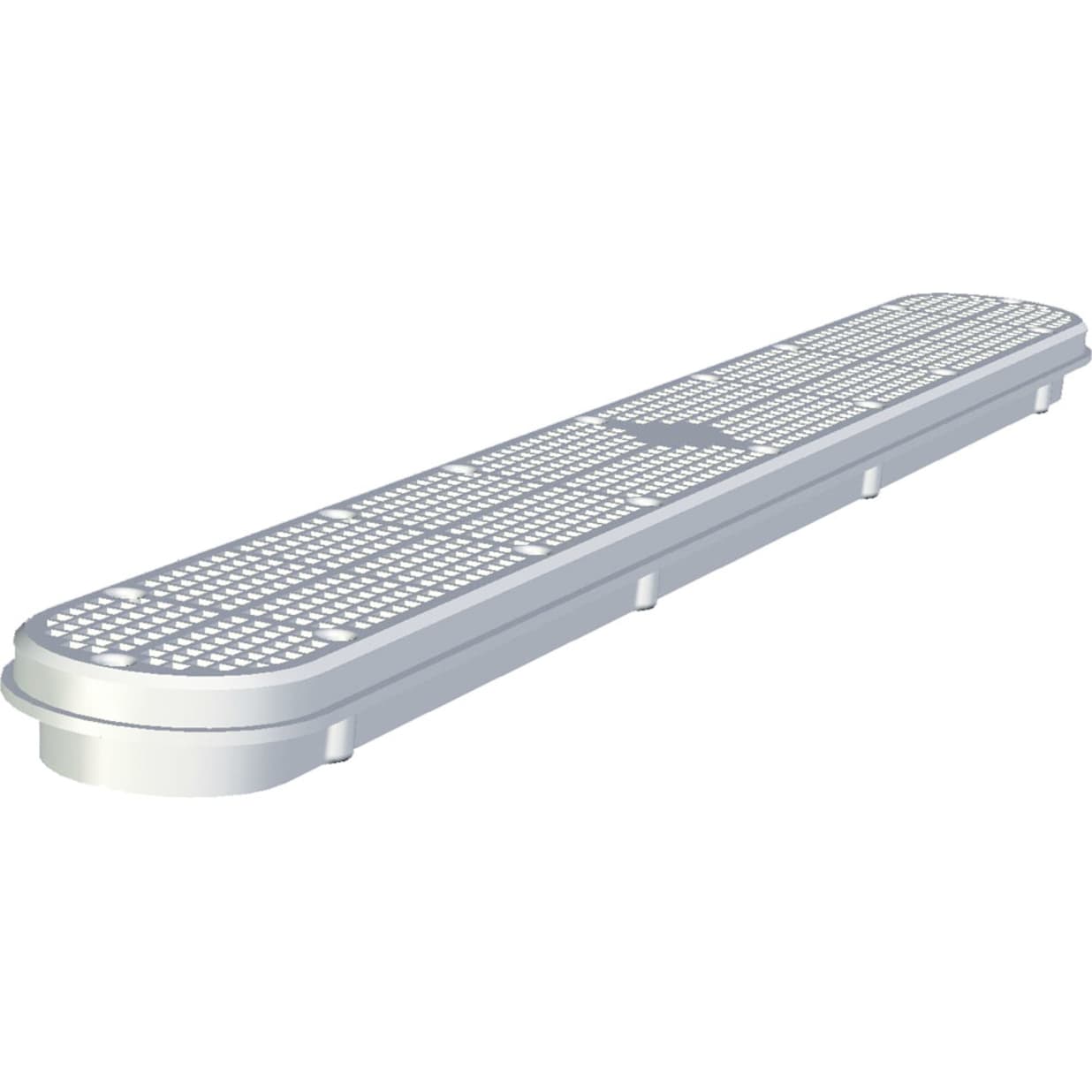 32-Inch PVC Channel Drain Cover & Frame, White