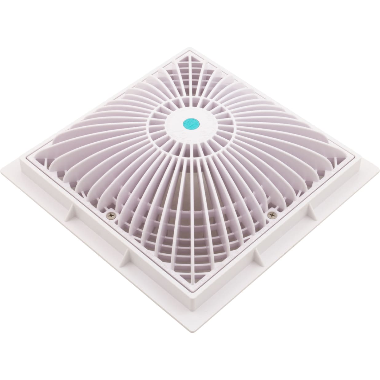 9" Square MoFlow Suction Outlet Cover and Mud Frame, White