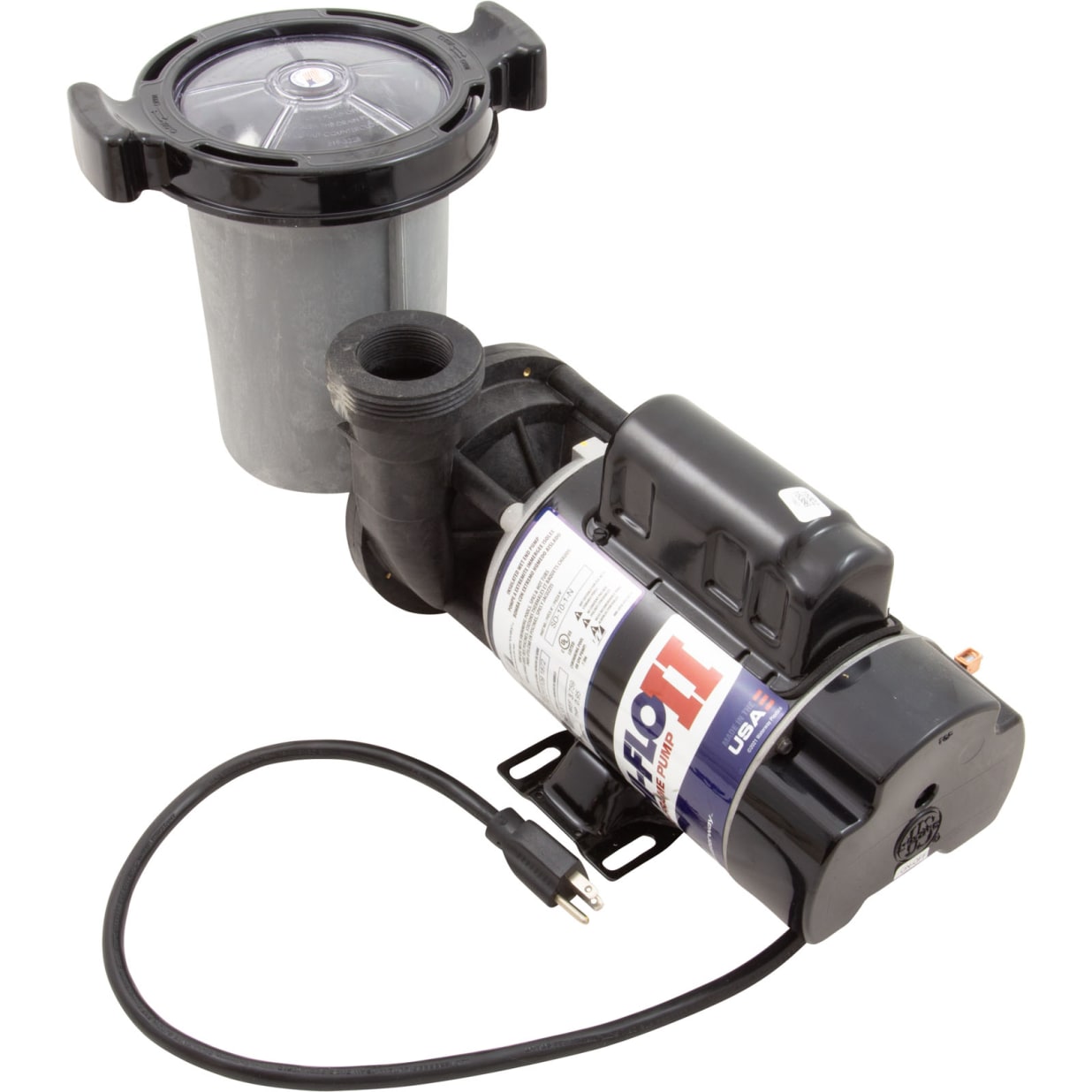 Hi-Flo II Above Ground Pool Pump and Trap with 3' NEMA Cord .95HP