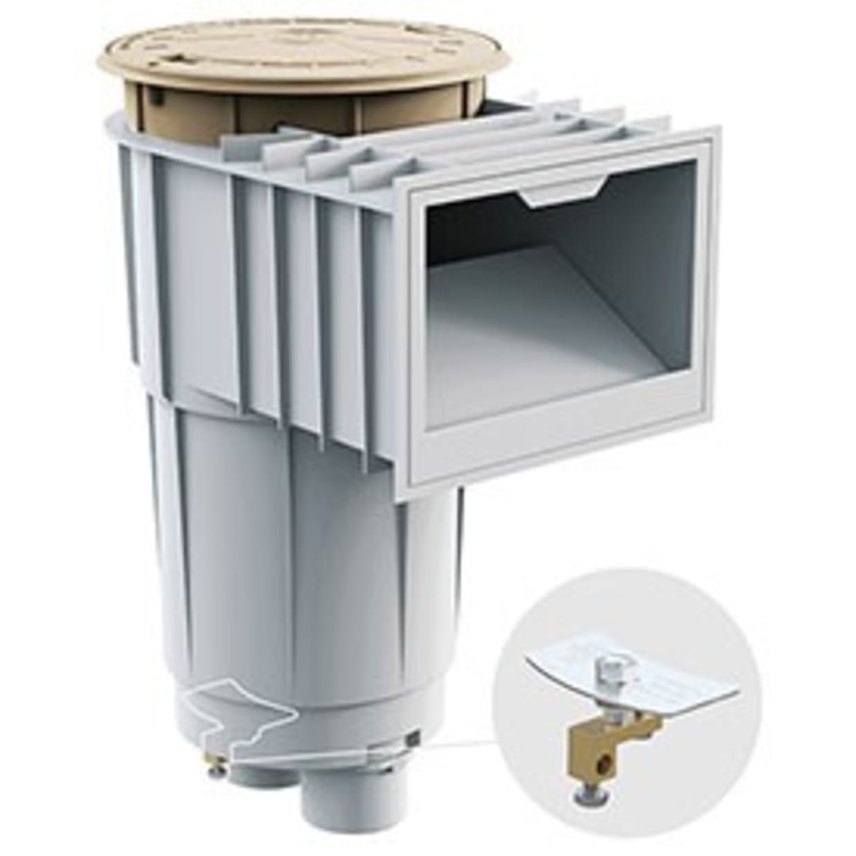 2" SKT Tan Gunite SkimMaster Skimmer with Float Valve