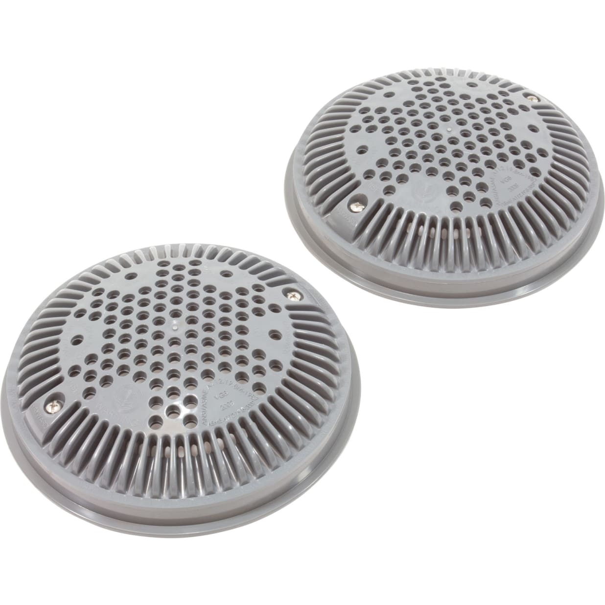 8" Dark Grey Dual Suction Cover with AV Frame 2 per Pack