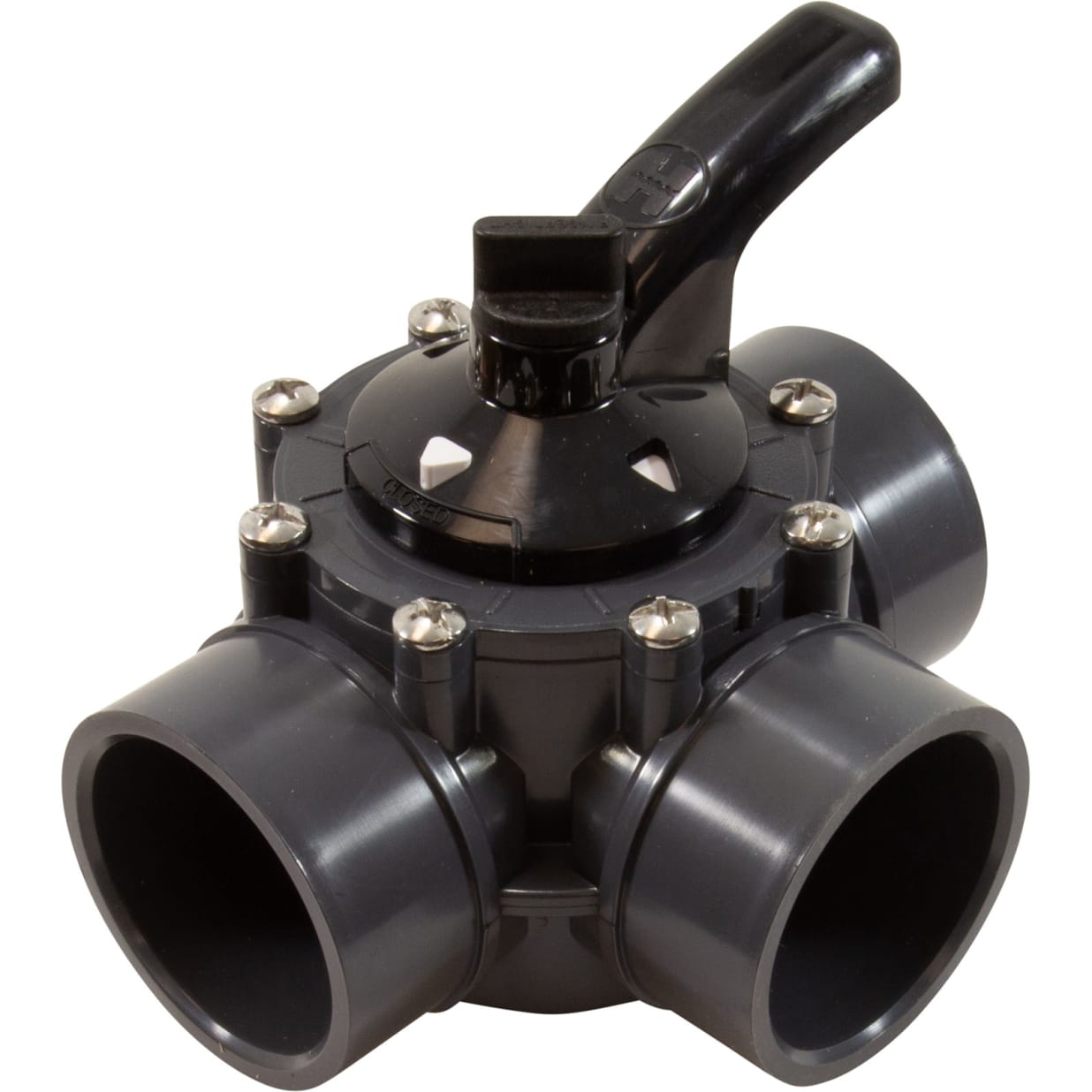 2" x 2-1/2" PSV Series 3-way Diverter Valve PVC