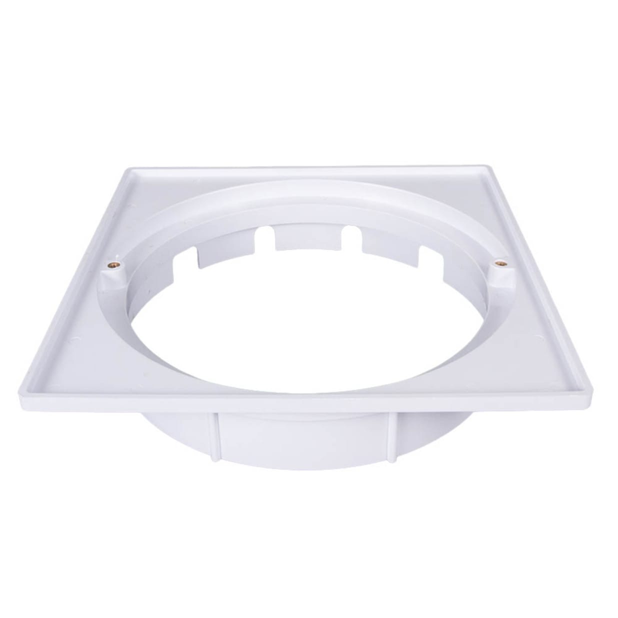 Square Lid and Collar Assy, White