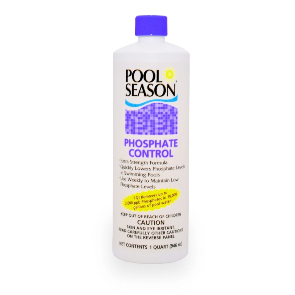 Phosphate Control – High-Strength Phosphate Remover for Swimming Pools – Treats Up to 3,000 ppb – 1 Quart