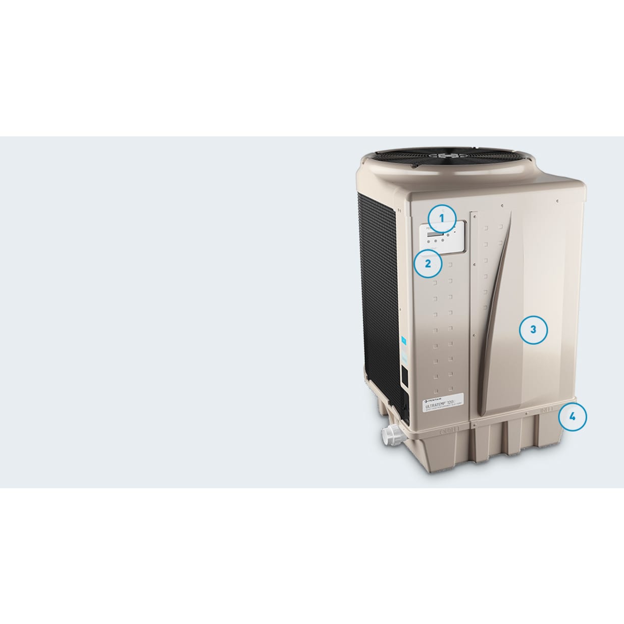 UltraTemp 140 Heat/Cool Heat Pump; 140K BTU, Almond