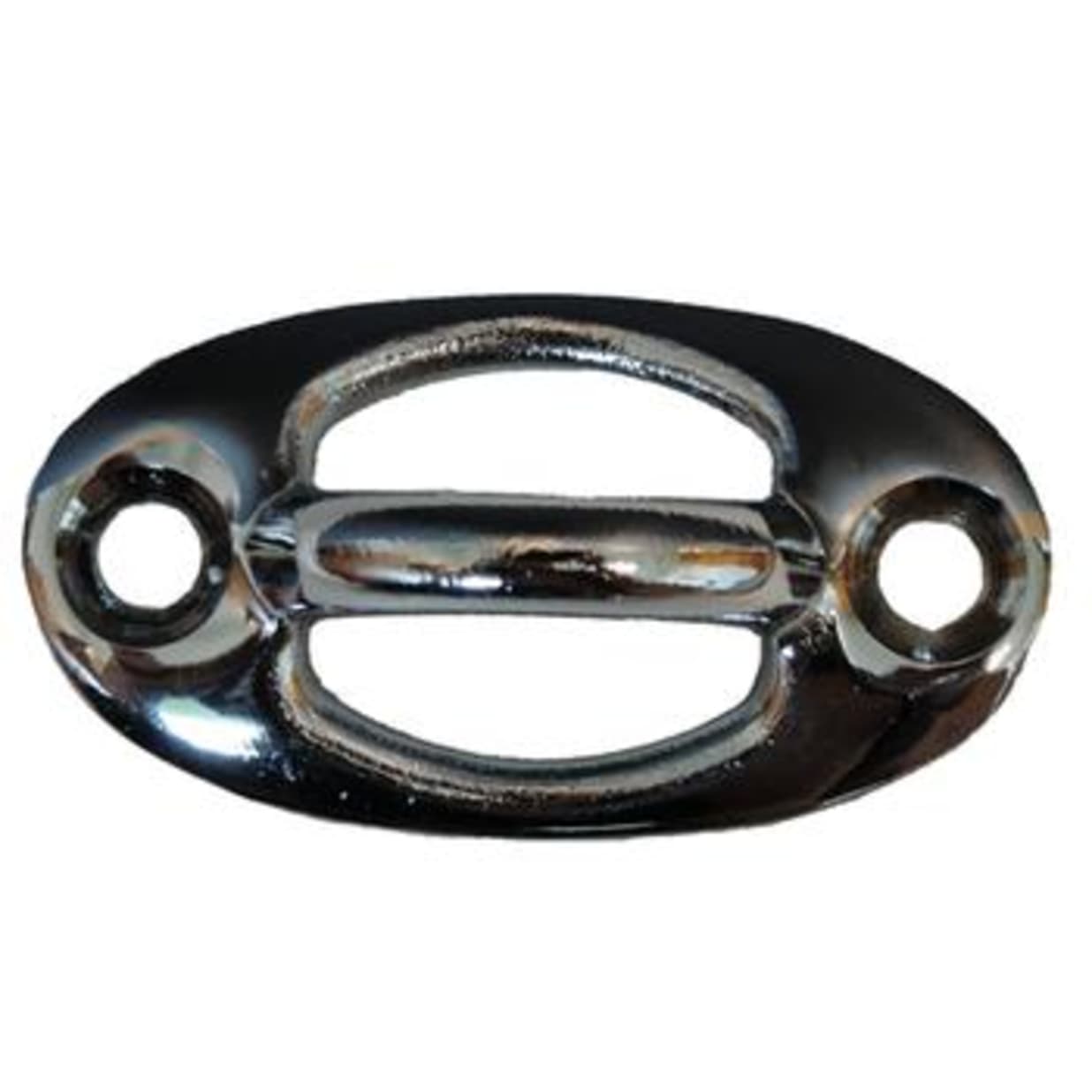 Oval Chrome Plated Brass Curved Coping Mount Anchor, 2Pk