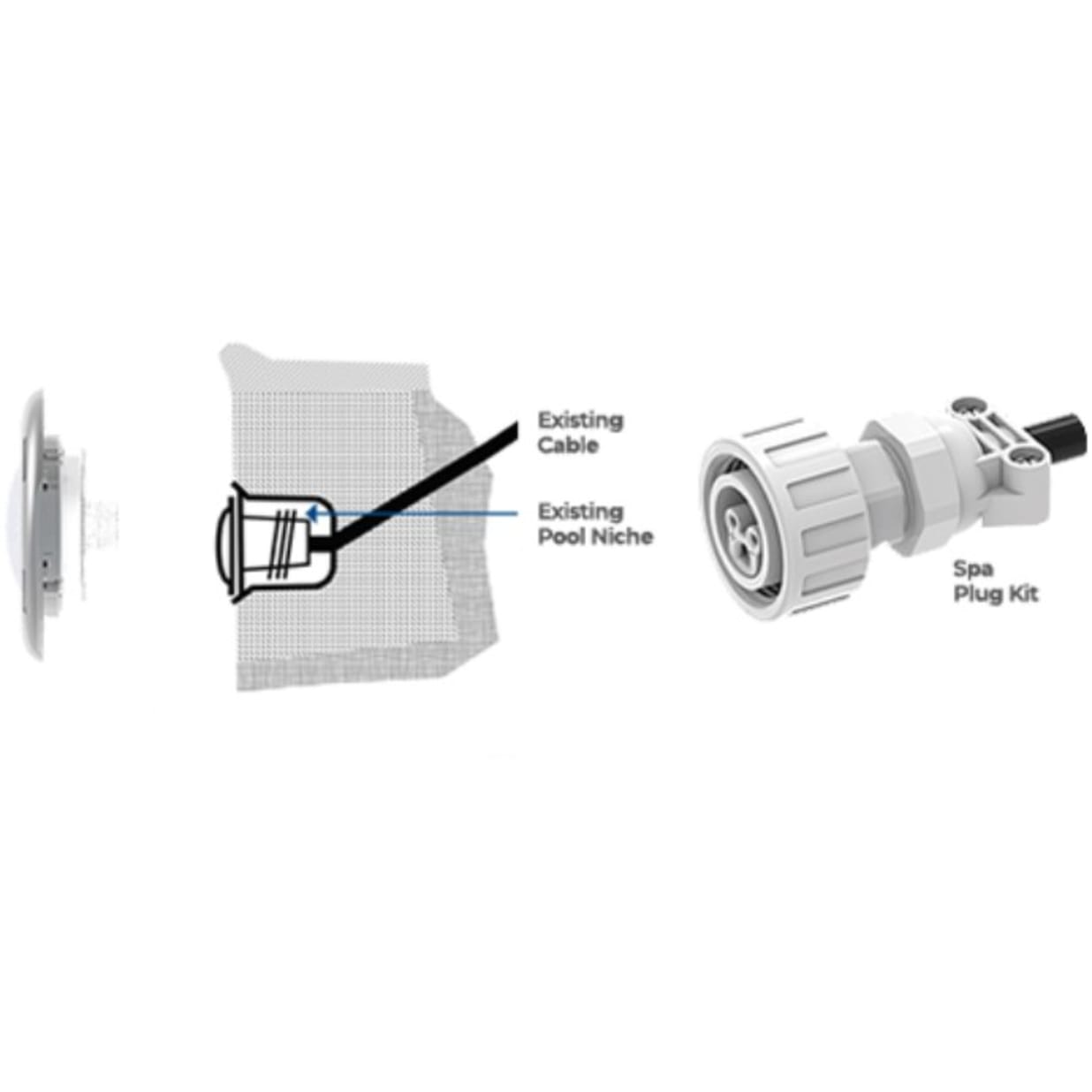 Multi-Color Vivid 360 Hayward LED Spa Light with Plug Kit 12V