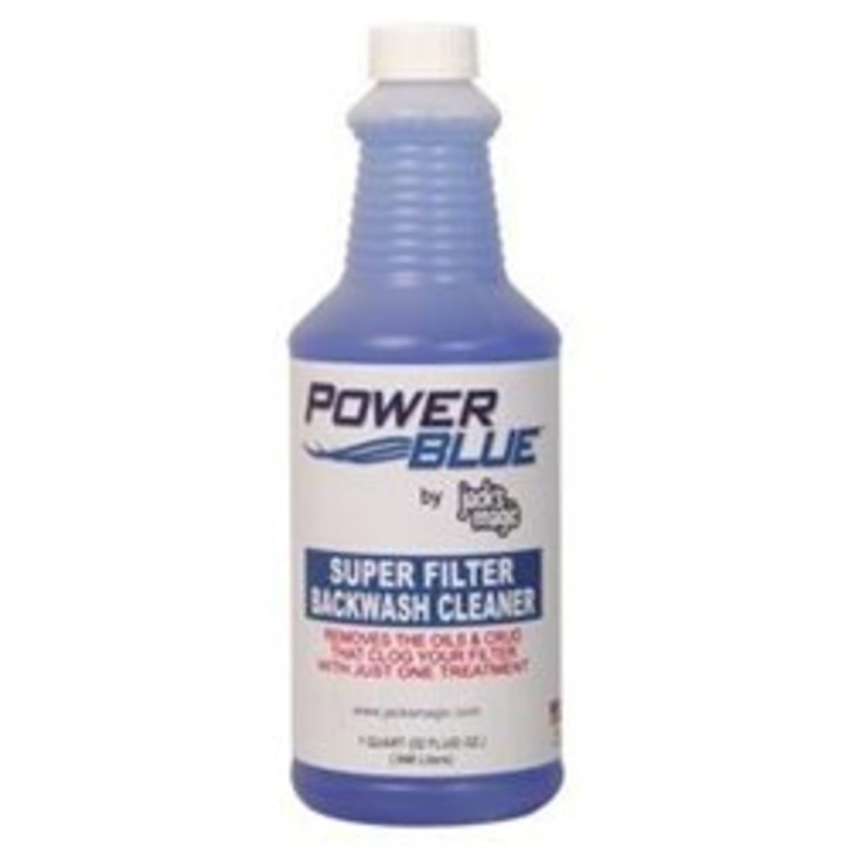 Quart Bottle Power Blue Super Filter Backwash Cleaner