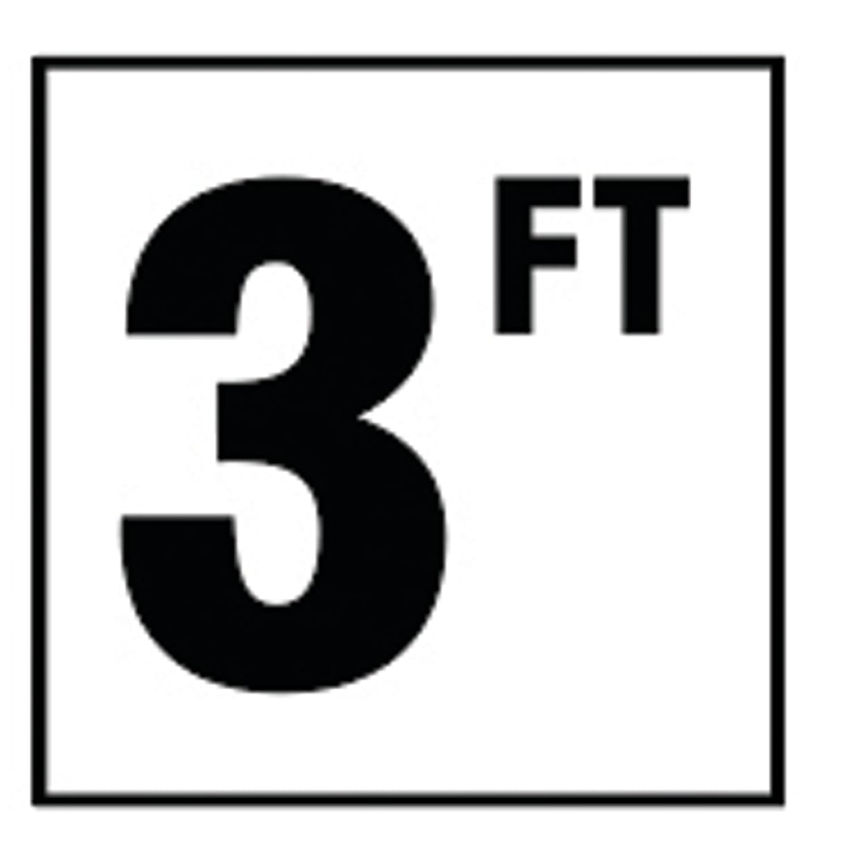 Depth Marker 4" Frost proof tile, 3 FT Non-Skid, DM42-2030