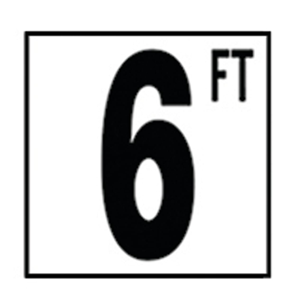Depth Marker 5" Frost proof tile, 6 FT Non-Skid, 5DMAF6FT