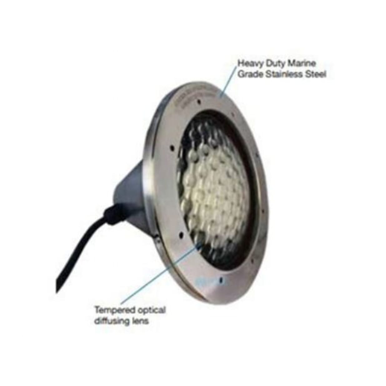 Incandescent Inground Pool Light Fixture, 500W 120V 100' Cord, TPL-P120-500-100
