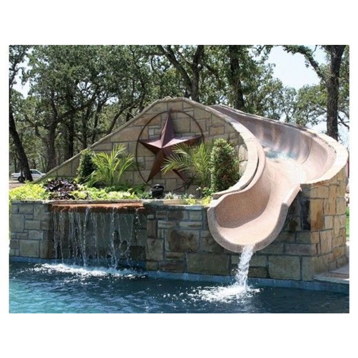 10Ft. Garden Ride Pre-Configured Custom Slides Right Curve Cappuccino