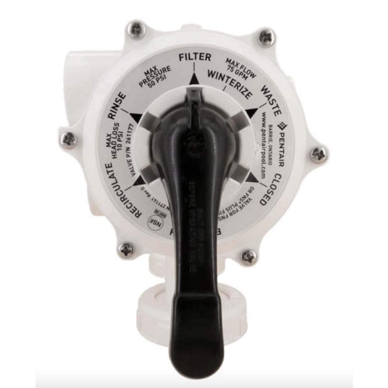 Pentair 261177 Backwash Valve