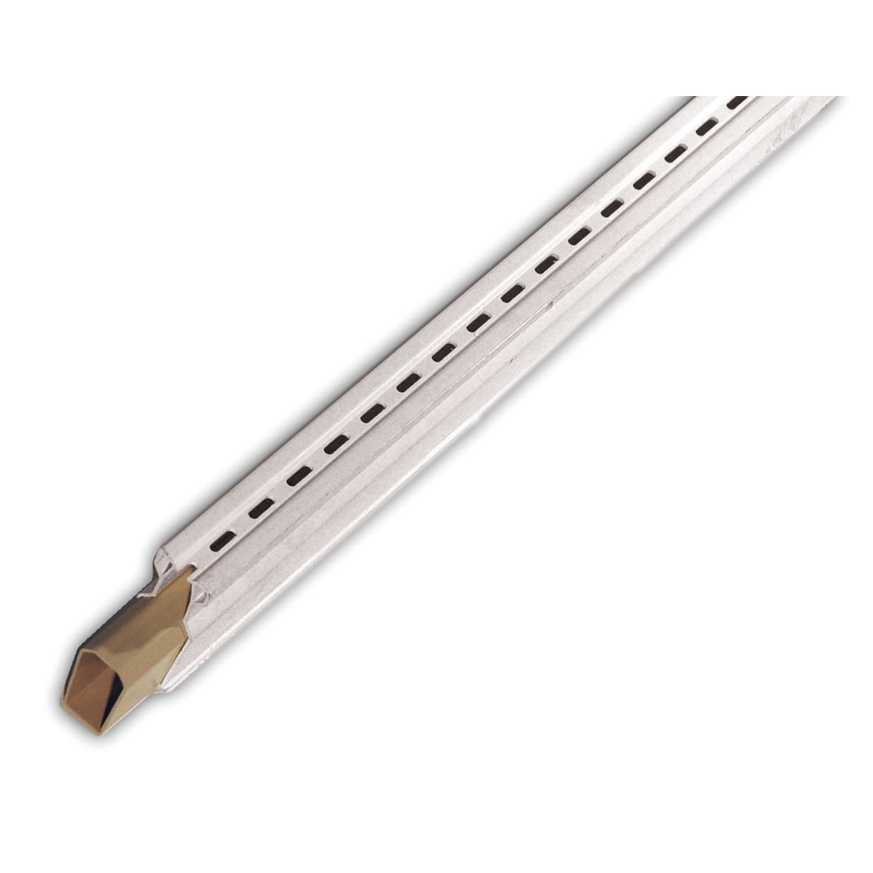 1.25" X 10' White Plastic Micro Channel Drain And Integrated Grate W/ Coupling