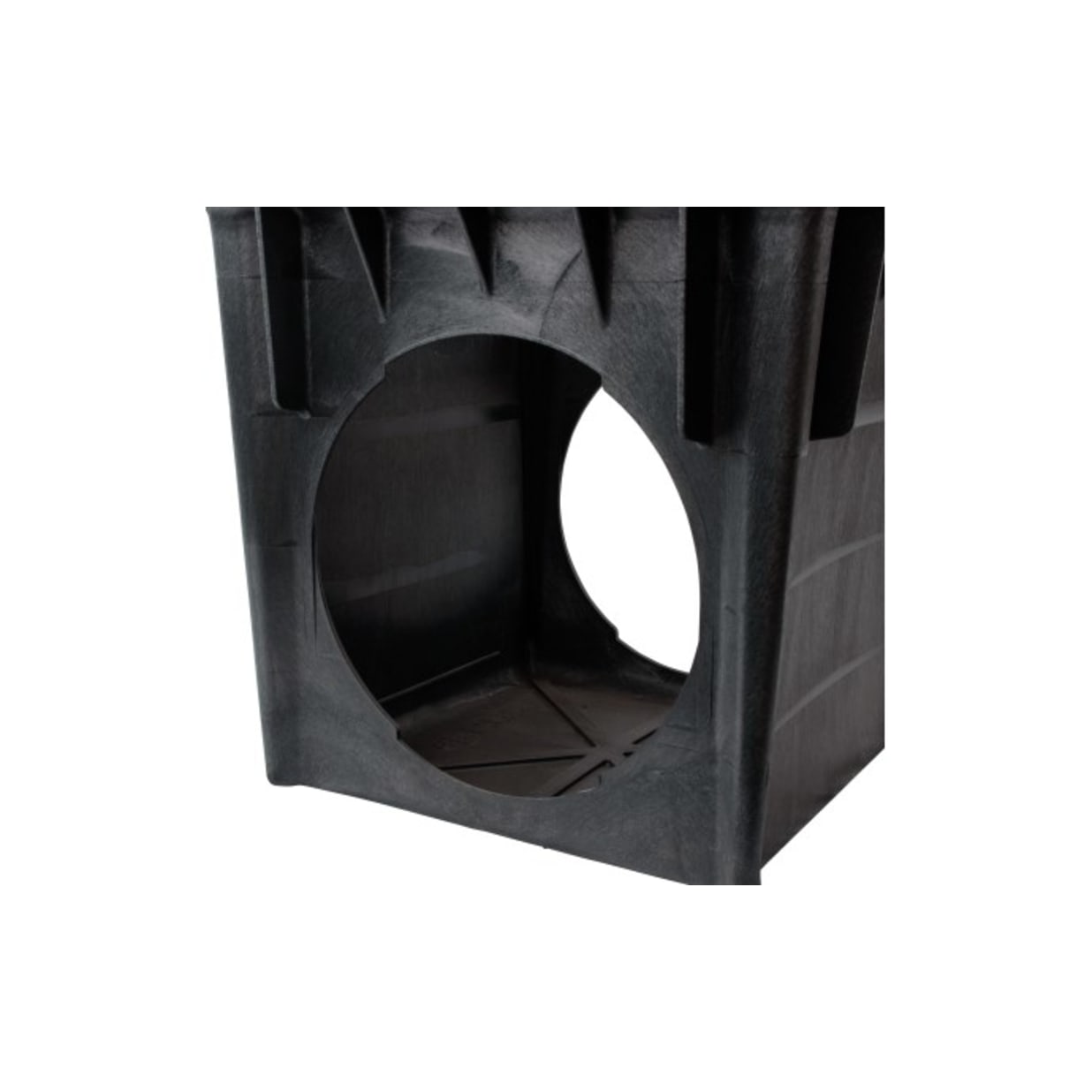 2400, 24" Black Square Catch Basin Drain With 2 Openings