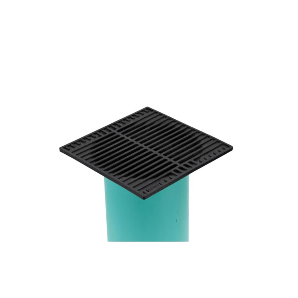 9" Black Plastic Square Grate, Connects To 6" Spee-D Basin, Pipes, And Fittings
