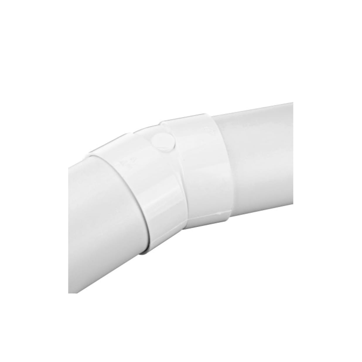 4" White Hub x Hub PVC S&D 22.5 Degree Elbow