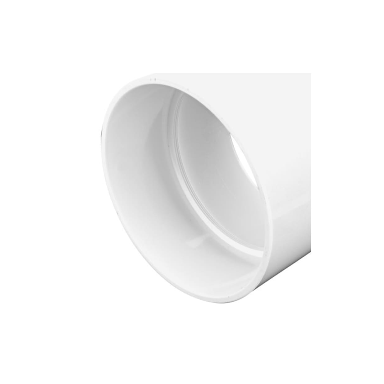 4" White Hub x Hub PVC S&D Coupling