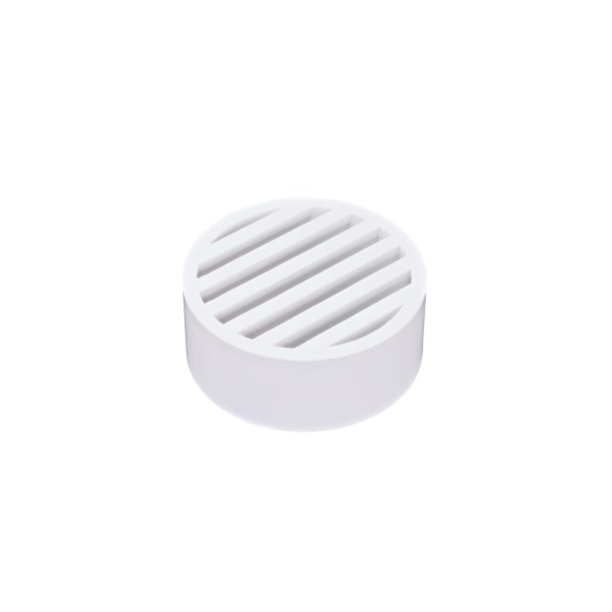 4" White PVC Round Grate