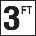 3 with FT 6x6 Glass Overlay, 4" Numbers, Smooth (Waterline), Depth Marker