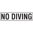 NO DIVING 6x24 Stick-On, 4" Numbers, Vinyl